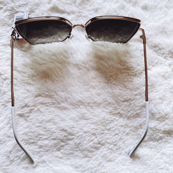 Monica Clear Blue Geometric Sunglasses - Picture 8 of 13